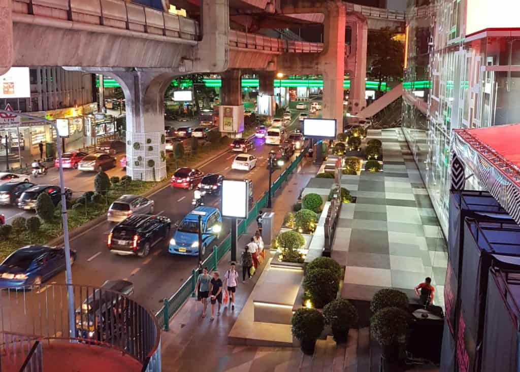 In der Shopping Gegend in Bangkok